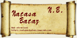 Nataša Bataz vizit kartica